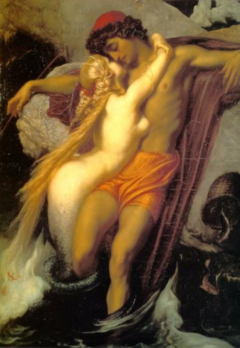 Lord Frederic Leighton The Fisherman and the Siren Sweden oil painting art